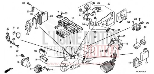 UNITE DE COMMANDE (GL1800C/D/E/F/G) (SAC GONFLABLE) GL1800F de 2015